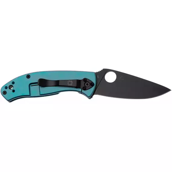 Ніж Spyderco Tenacious Titanium Black Blade, 8Cr13MoV к:blue, фото , изображение 2